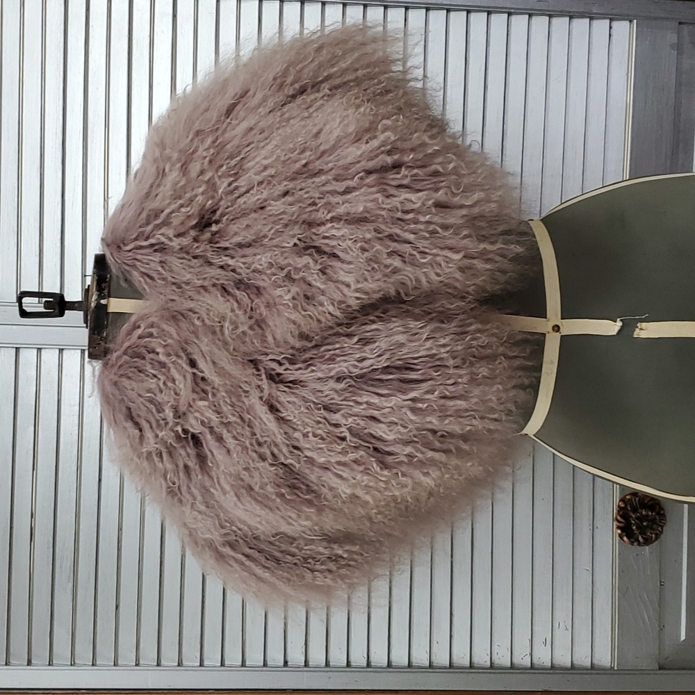 Adrienne Landau Mongolian Lamb Cape